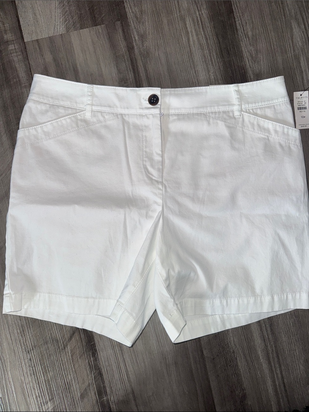 NEW Talbots 10 petite white shorts weekend twill women’s 6” summer resort wear - Picture 1 of 8